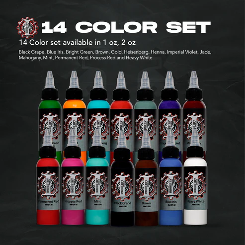 Industry Ink 14 Colors Set - 1oz