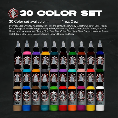Industry Ink - 30 Color Tattoo Ink Set - 1oz