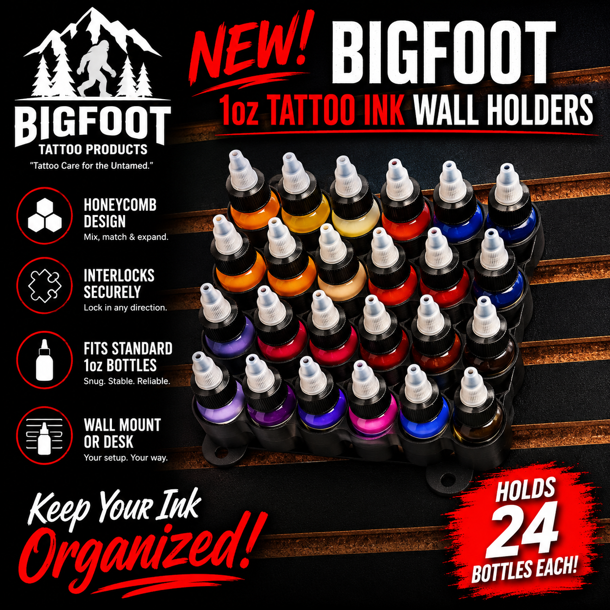 Bigfoot WallMount 1oz Ink Holders