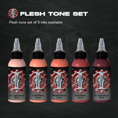 Industry Ink Flesh Tone Tattoo Ink Set - 1oz