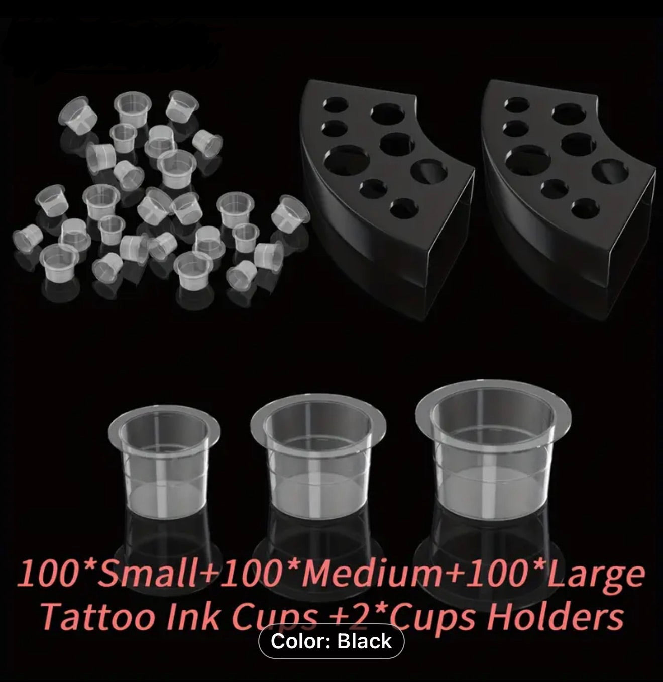 Tattoo Cups and Holder