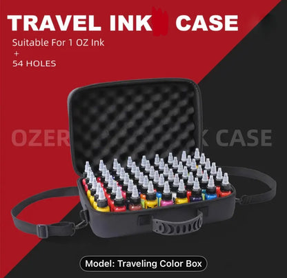Extra Large Capacity Travel Tattoo Color Box – Holds 54 Bottles (1oz)