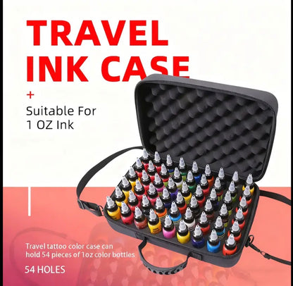 Extra Large Capacity Travel Tattoo Color Box – Holds 54 Bottles (1oz)