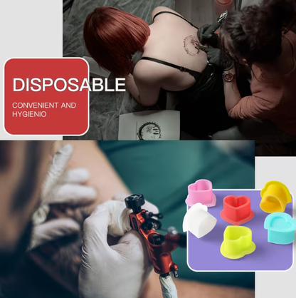 Heart Silicon Tattoo Cups